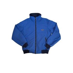 Vintage Men's Eddie Bauer Bomber Ski Jacket Fleece Lined Small Blue